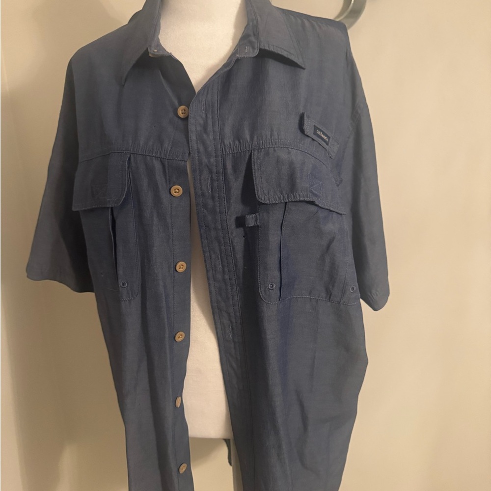 Bass Men's Navy Short Sleeve Shirt Jacket